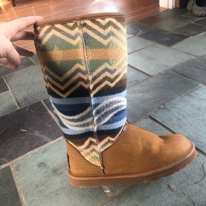 Ugg and Pendleton boots with design